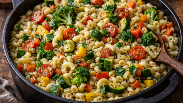 Coquillettes aux légumes au Cookeo