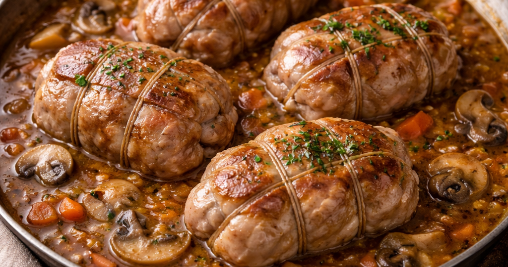 Paupiettes de porc en sauce au Cookeo