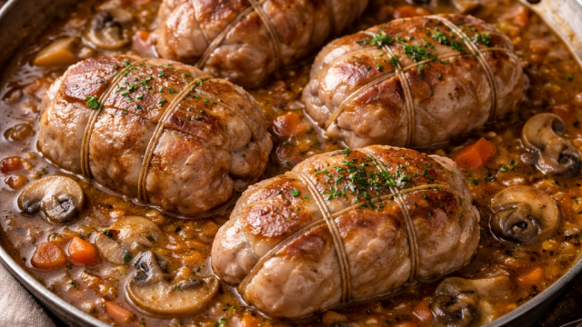 Paupiettes de porc en sauce au Cookeo