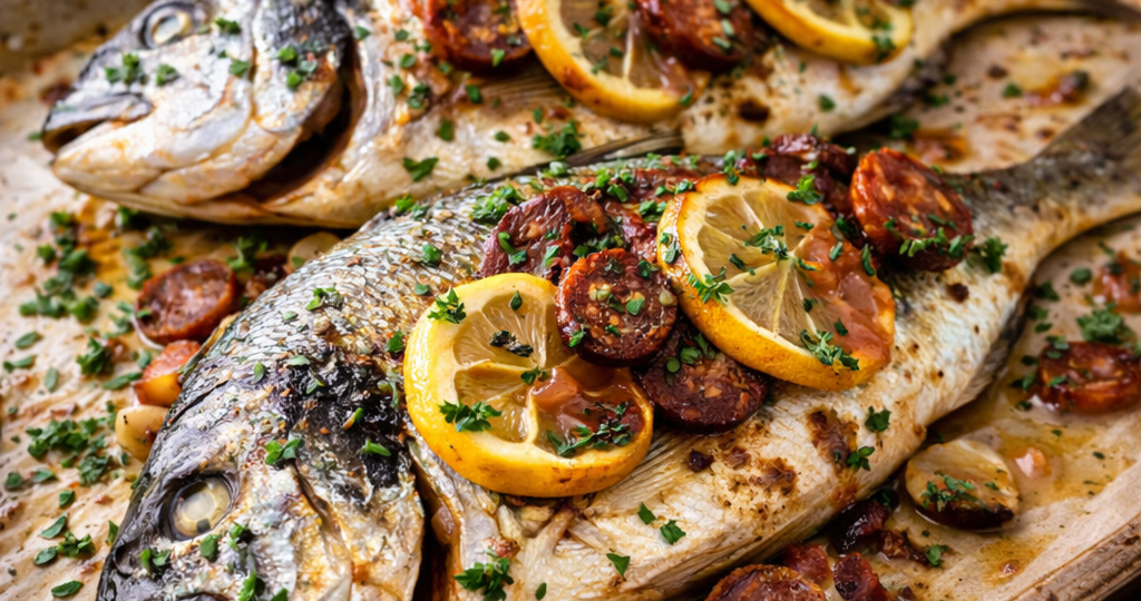 Dorade au chorizo et citron au Cookeo