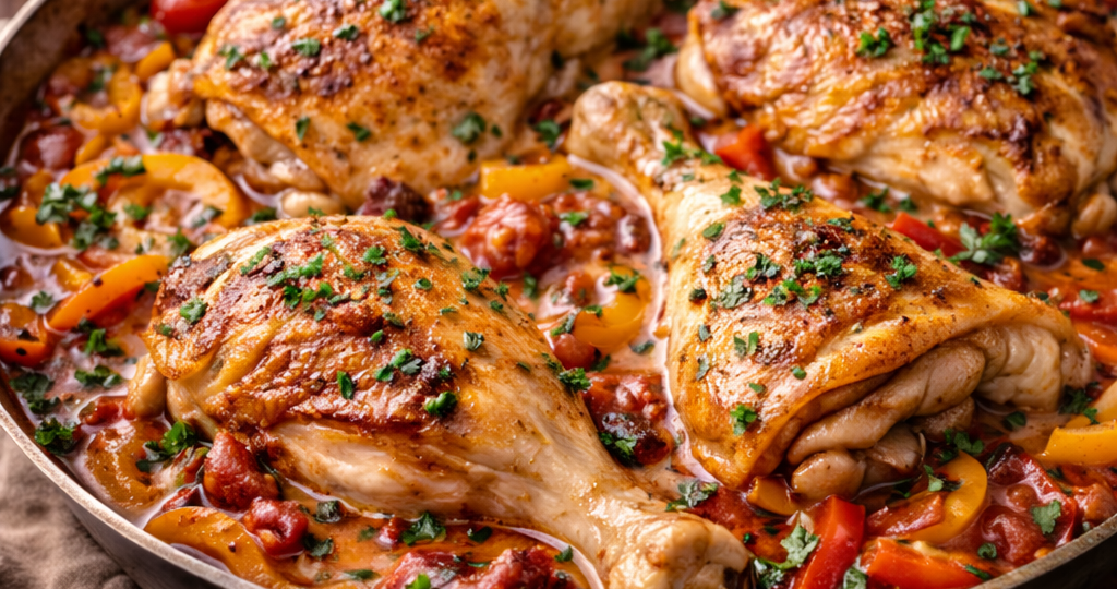 Poulet basquaise au Cookeo