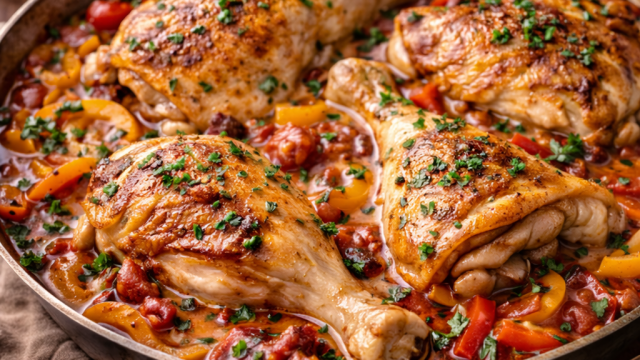 Poulet basquaise au Cookeo